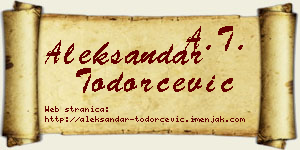 Aleksandar Todorčević vizit kartica